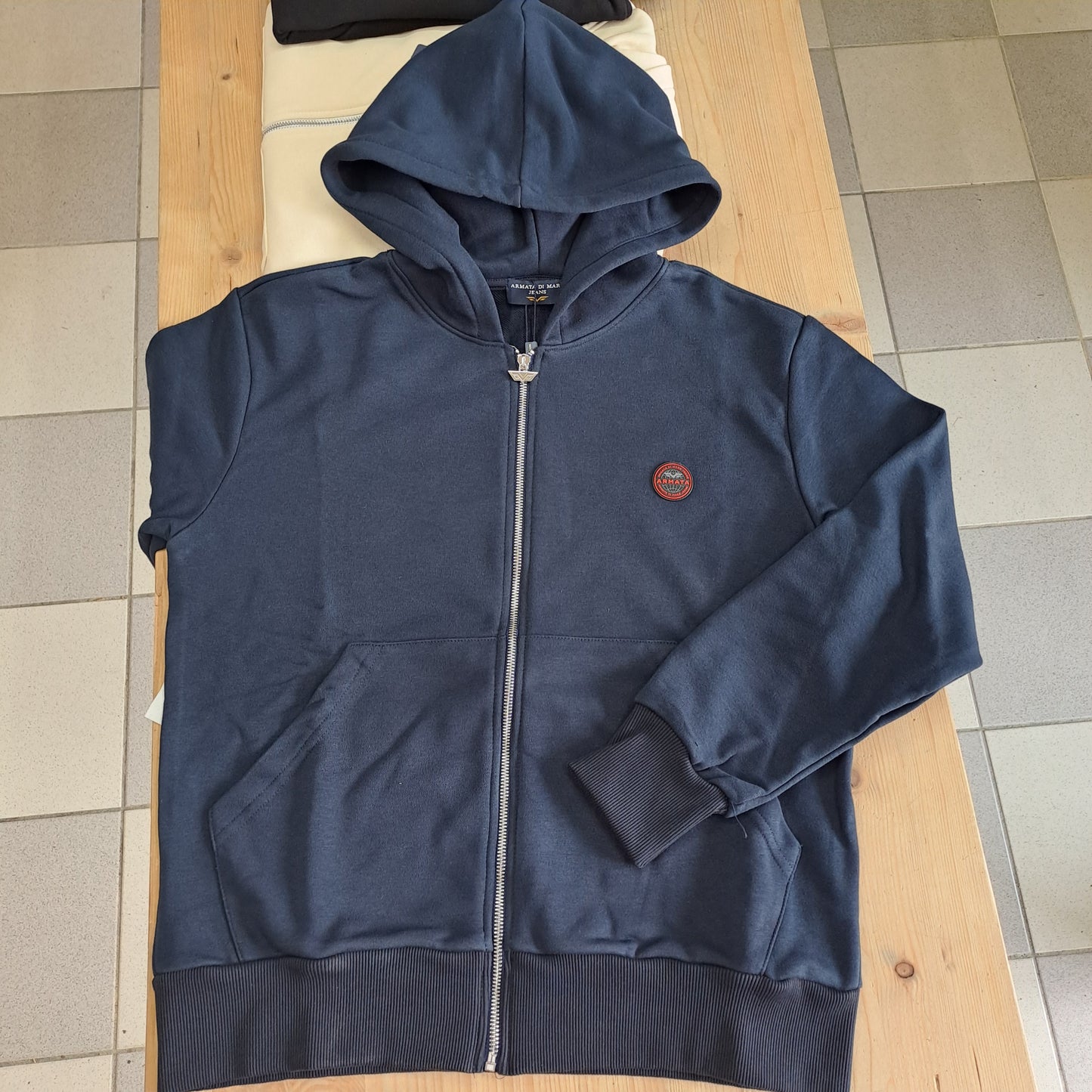 Felpa con zip e cappuccio Armata di Mare