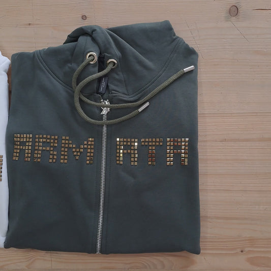 Felpa con cappuccio e zip donna Armata di Mare